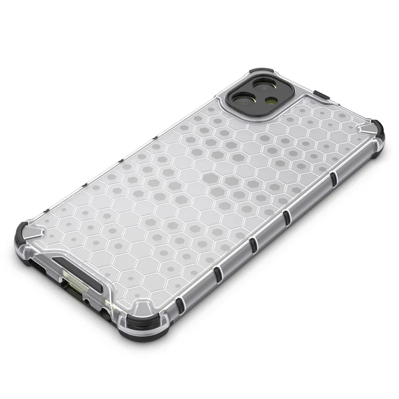 For Samsung Galaxy A05 4G Case Honeycomb Design TPU+PC Back Cover - Blue