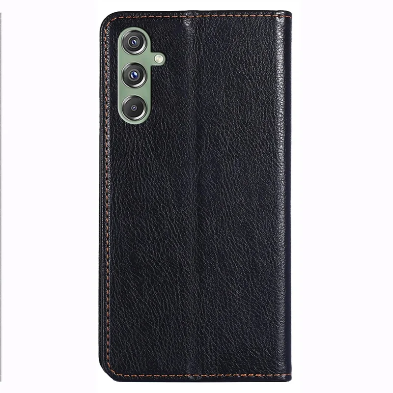 Wallet Phone Protector für Samsung Galaxy M34 5G / F34 5G Hülle Magnetischer Stand PU-Leder Schale - Schwarz