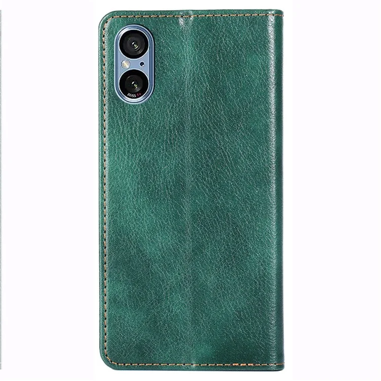 Cover per telefono antiurto per Sony Xperia 5 V Case Stand Wallet Pelle PU Guscio di cellulare magnetico - Verde
