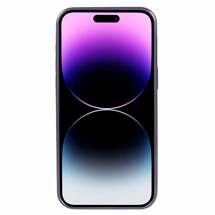 Coque pour iPhone 14 Pro Matte Electroplating Smart Phone Shell Compatible avec MagSafe - Violet Foncé