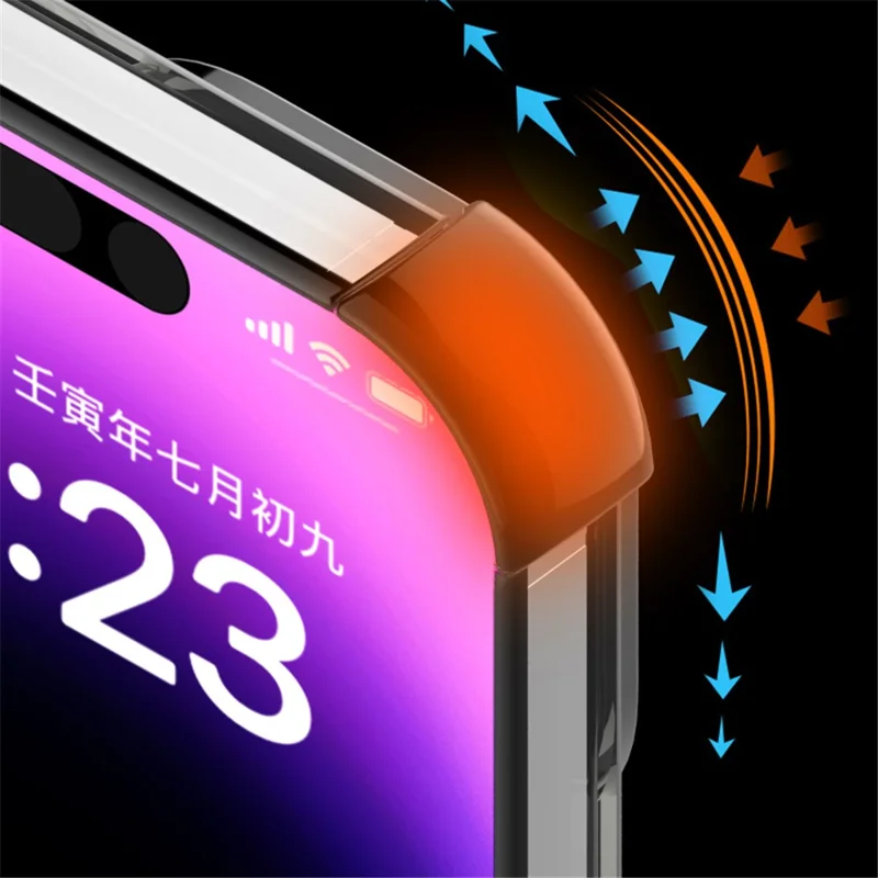 For iPhone 14 Pro Max Magnetic Case Reinforced Corner Kickstand Phone Cover - Electroplated Silver