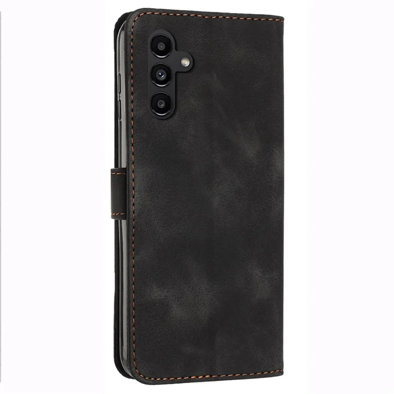 Étui pour Samsung Galaxy S25 / S24 motif triangle en cuir PU imprimé + TPU avec support - Noir