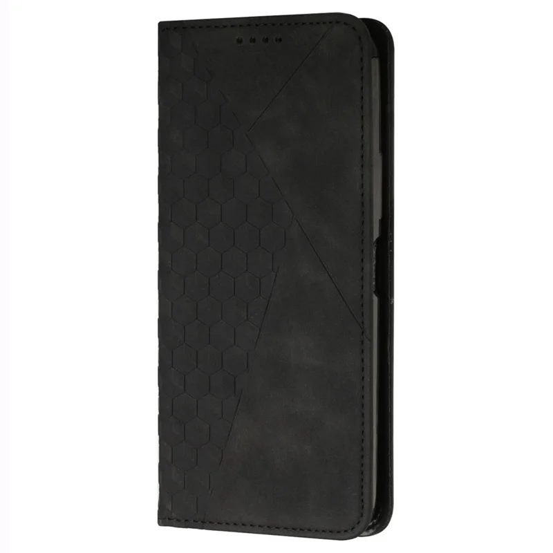 For Samsung Galaxy A25 5G (Global) (161.0 x 76.5 x 8.3mm) Cover PU Leather Imprinted Phone Wallet Case with Stand - Black