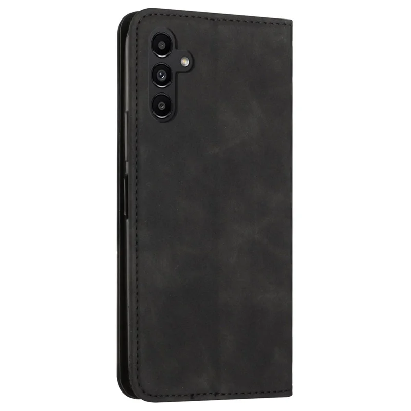 For Samsung Galaxy A25 5G (Global) (161.0 x 76.5 x 8.3mm) Cover PU Leather Imprinted Phone Wallet Case with Stand - Black