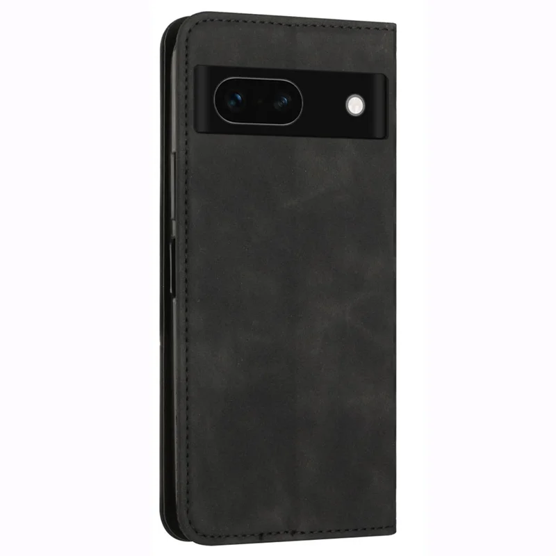 For Google Pixel 8a Cell Phone Case Magnetic Closing Flip Stand Wallet Leather Shell - Black