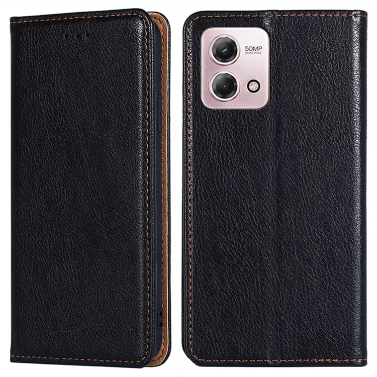 Para Motorola Moto G Stylus (2023) Capa de Telefone Celular Fechamento Magnético Carteira de Couro com Suporte - Preto