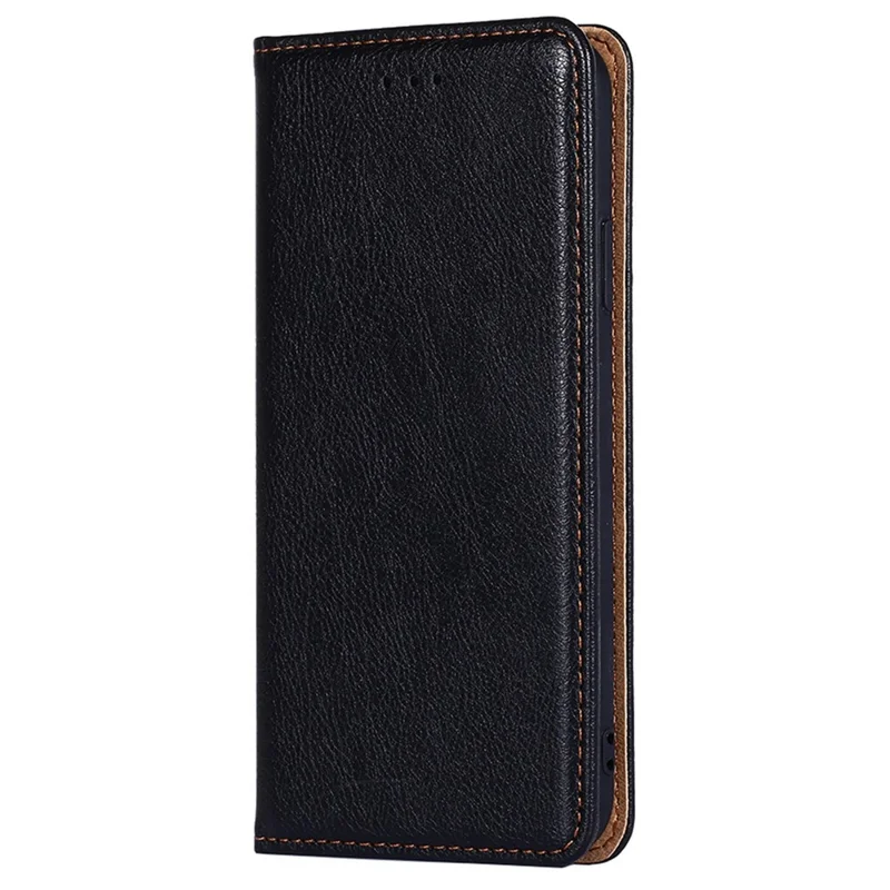 For Honor X6a 4G Cell Phone Case PU Leather Wallet Shockproof Flip Stand Cover - Black