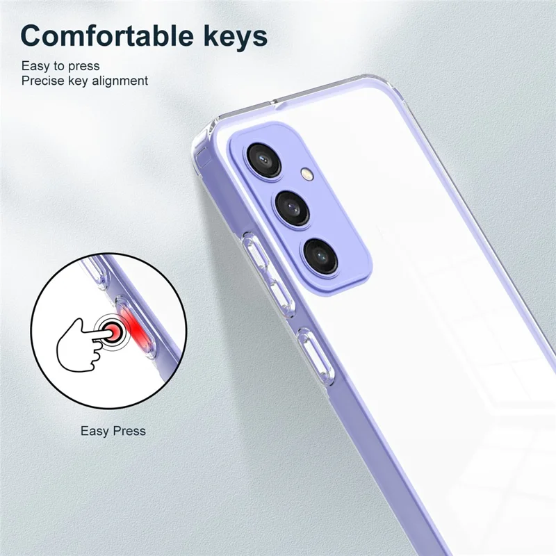 For Samsung Galaxy S24 Case TPU + PC Transparent Protective Phone Cover - Purple