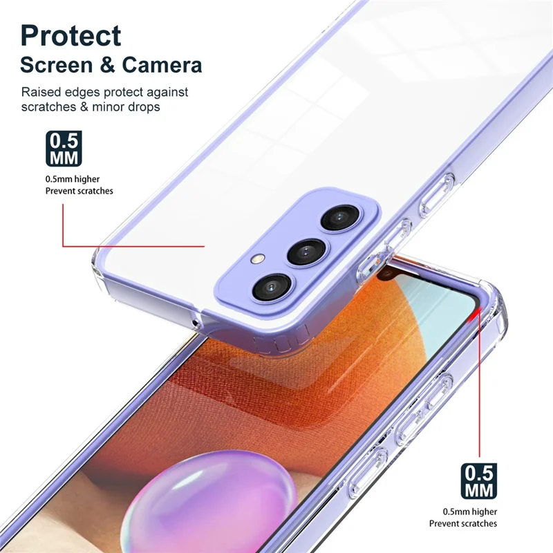 For Samsung Galaxy S24 Case TPU + PC Transparent Protective Phone Cover - Purple