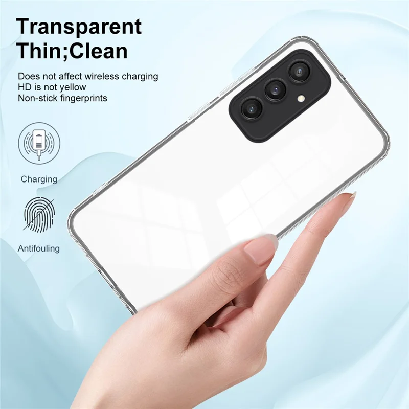 For Samsung Galaxy S24 Case TPU + PC Transparent Protective Phone Cover - Black