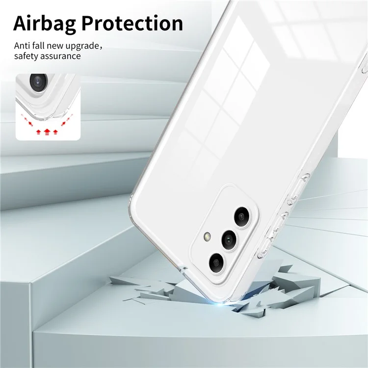 Para Samsung Galaxy A05s 4G Funda Transparente Colorida Marco Móvil Cubierta - Blanco