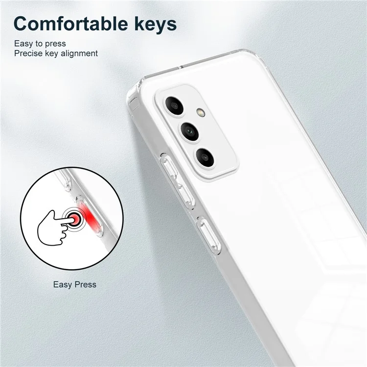 Para Samsung Galaxy A05s 4G Funda Transparente Colorida Marco Móvil Cubierta - Blanco