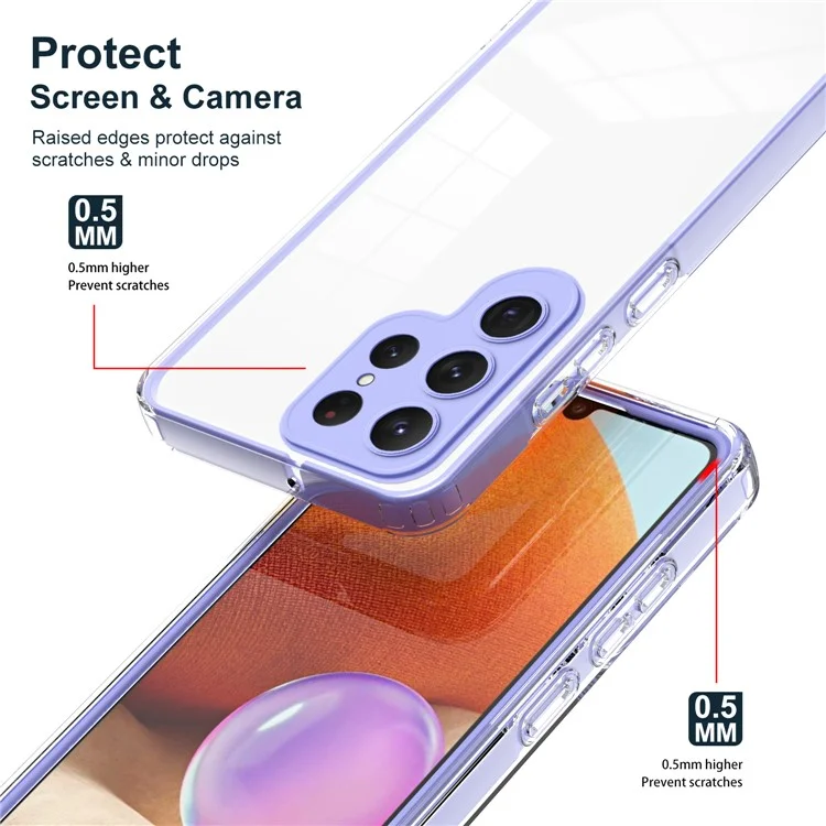 Pour Samsung Galaxy S24 Ultra Case TPU + PC Anti-drop Clear Phone Cover - Violet