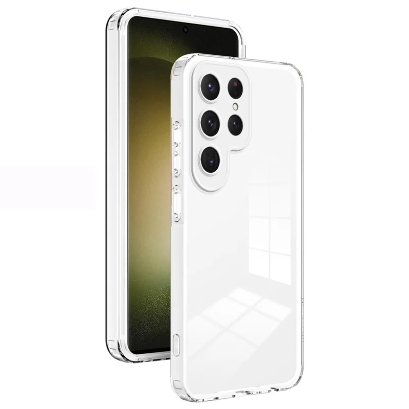 For Samsung Galaxy S24 Ultra Case TPU + PC Anti-drop Clear Phone Cover - Hvid