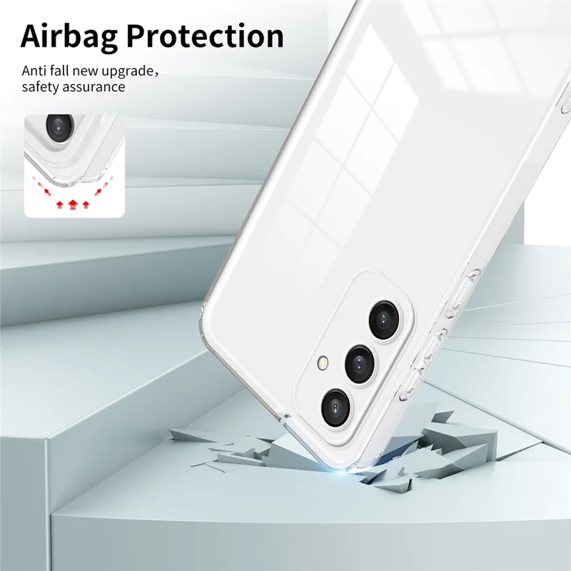 For Samsung Galaxy S24+ Case Colorful Frame Transparent Phone Cover - White