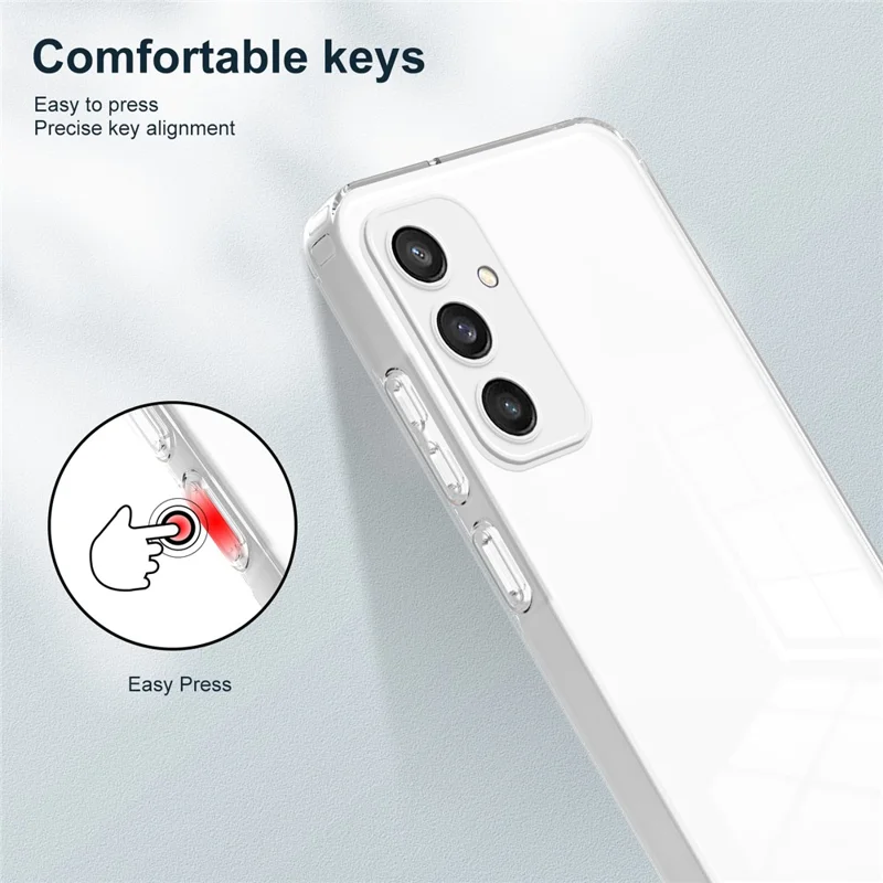 For Samsung Galaxy S24+ Case Colorful Frame Transparent Phone Cover - White