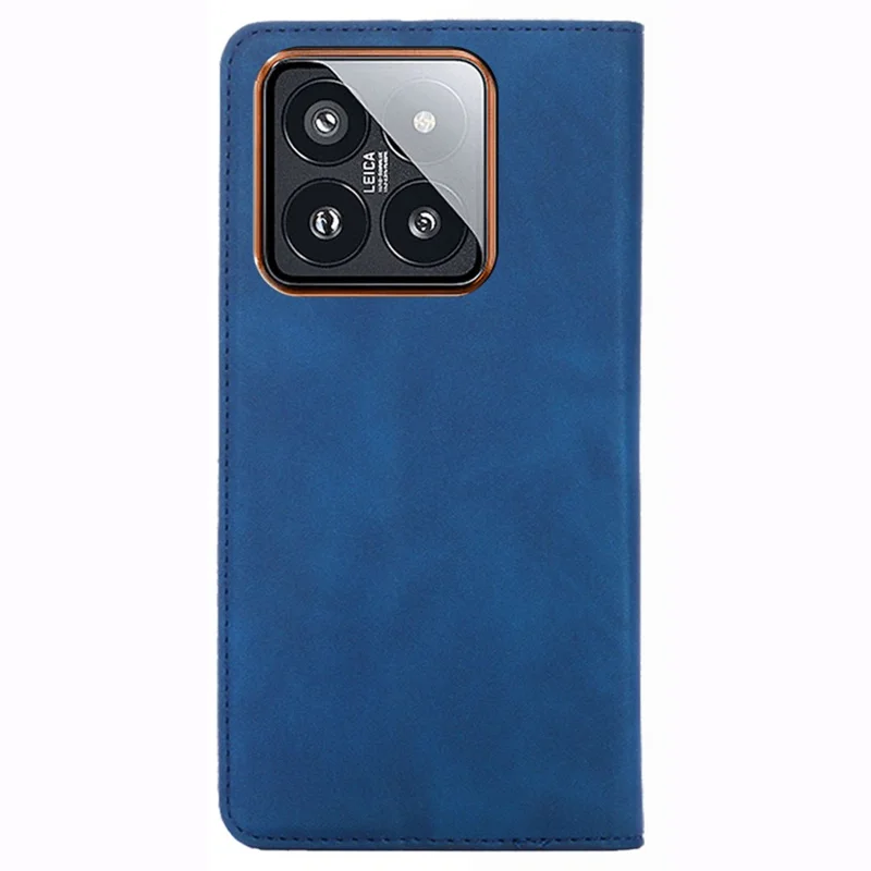Per Xiaomi 14 Pro Custodia Pelle Sensazione Touch PU Supporto Slot per Schede Copertina Telefono - Blu