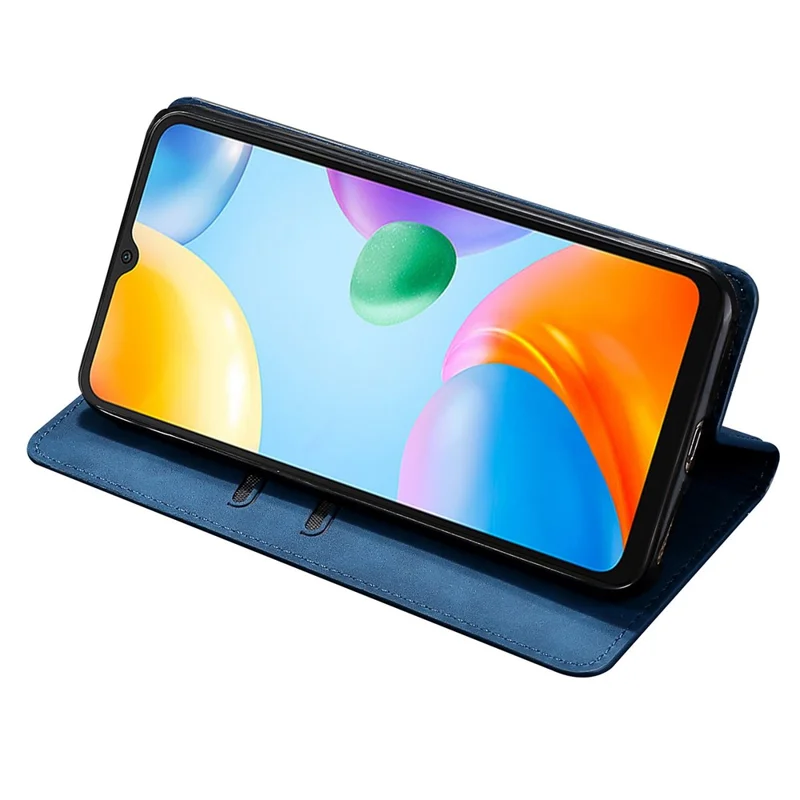 For Xiaomi 14 Case Lædermagnetisk Telefonstøtte Skålen Med Kortpladser Mobilsagsdækning - Blå