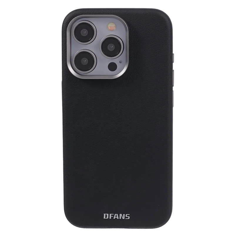 DFANS For iPhone 15 Pro Max Magnetic Case Compatible with MagSafe Leather Coated TPU+PC Cover - Black