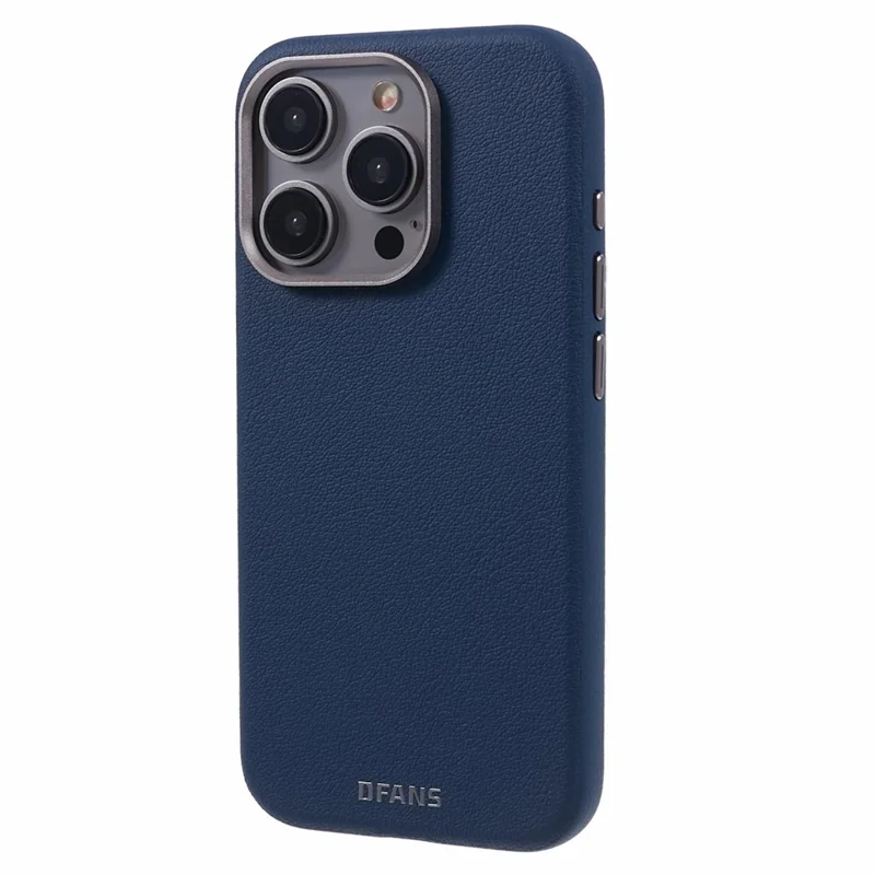 DFANS For iPhone 15 Pro Magnetic Case Leather Back Cover Compatible with MagSafe - Blue