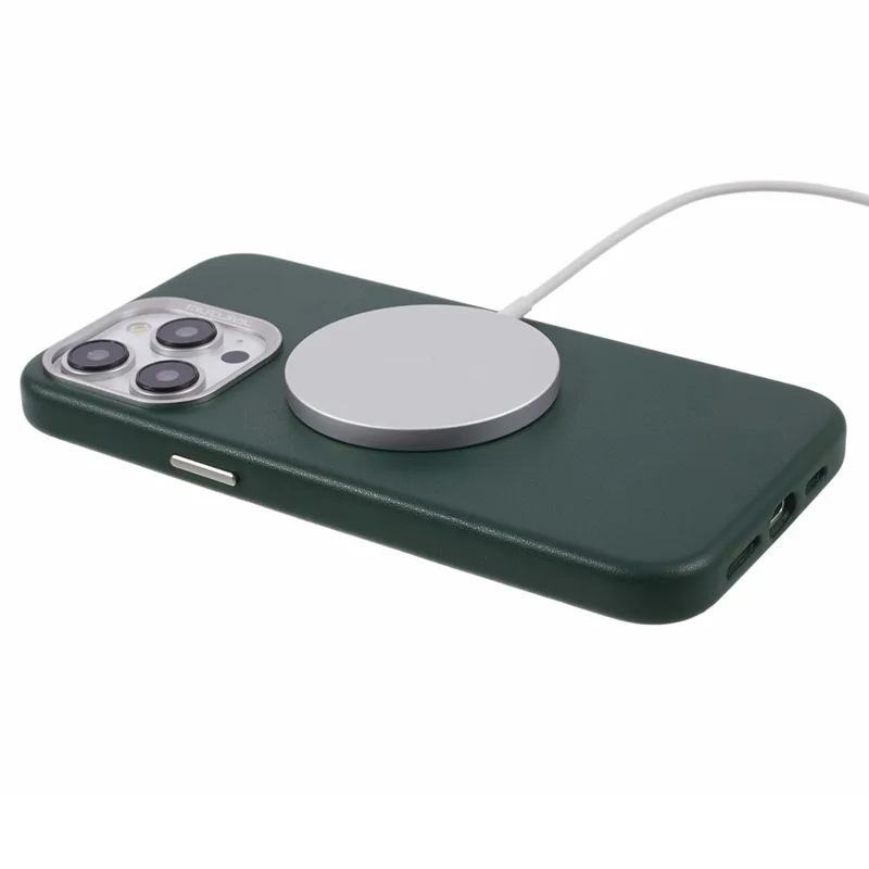 MUTURAL For iPhone 15 Pro Max Case Compatible with MagSafe Soft TPU+PC Shell Cover - Dark Green