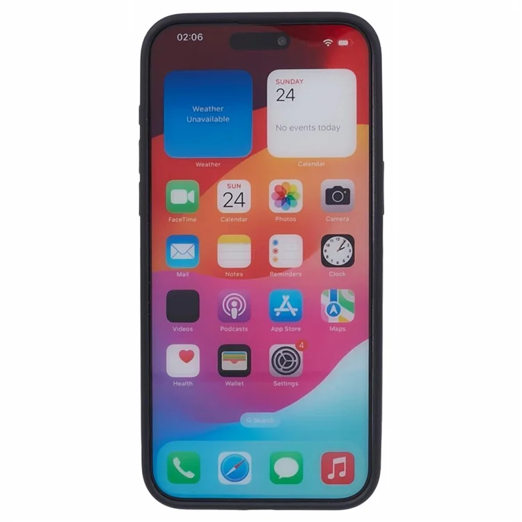 MUTURAL For iPhone 15 Pro Max Magnetic Case TPU+PC Kickstand Phone Cover - Black