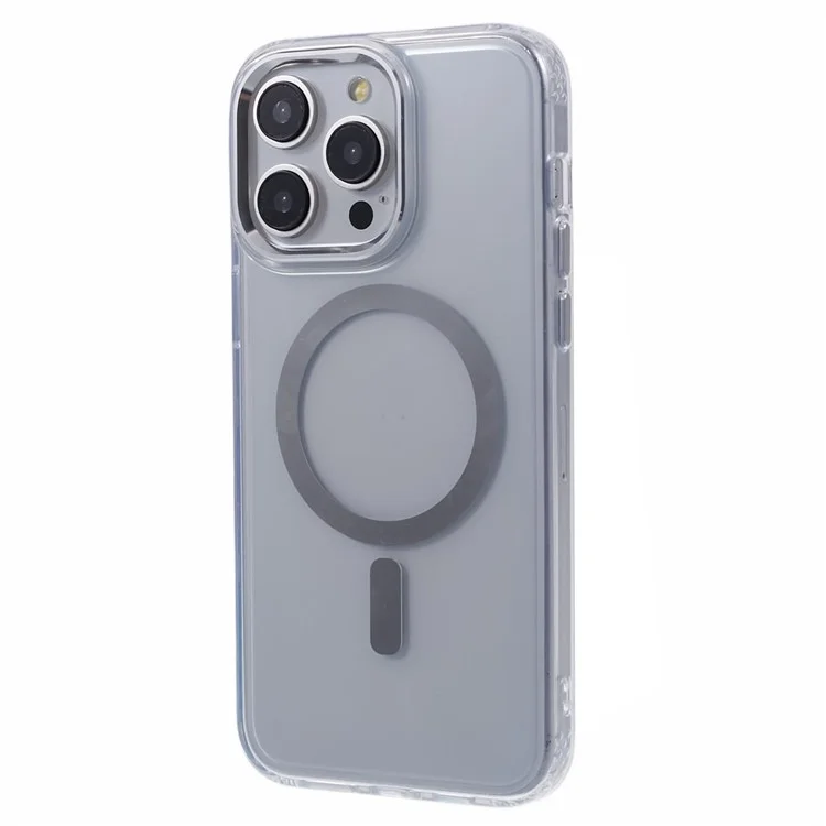 DFANS Pour iPhone 15 Pro Coque Magnétique Compatible avec MagSafe TPU+PC Housse - Transparent
