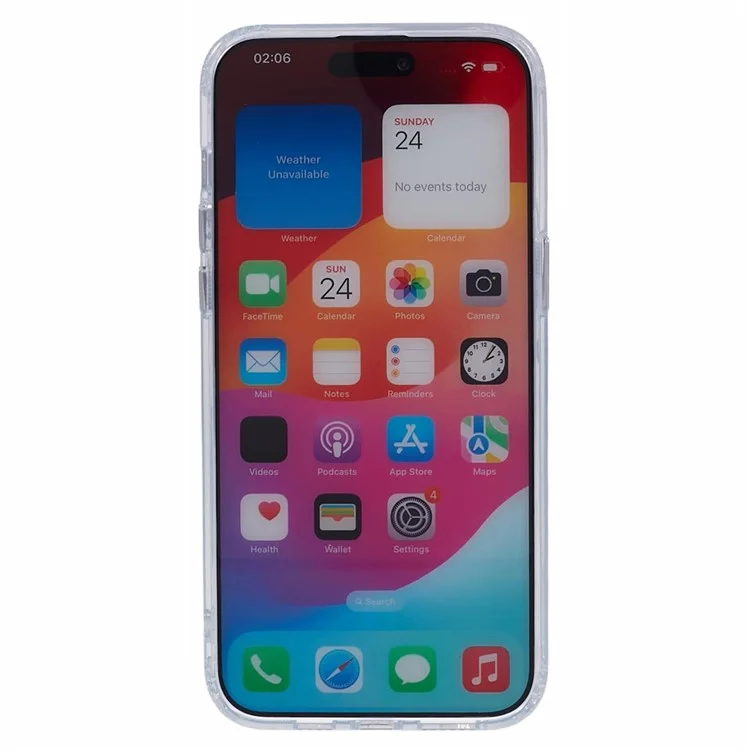 DFANS Pour iPhone 15 Pro Coque Magnétique Compatible avec MagSafe TPU+PC Housse - Transparent