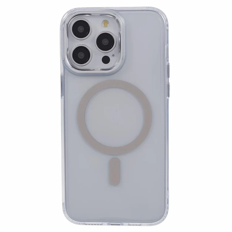 DFANS Pour iPhone 15 Pro Coque Magnétique Compatible avec MagSafe TPU+PC Housse - Transparent