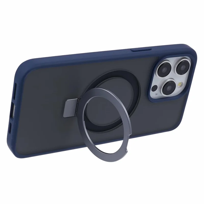 DFANS For iPhone 15 Pro Phone Case Ring Kickstand Cover Compatible with MagSafe - Blue