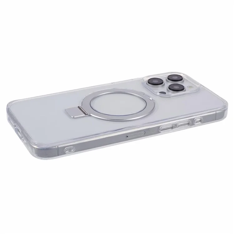DFANS для iPhone 15 Pro Max Чехол для телефона Магнитное кольцо Подставка Защита от падения Чехол - прозрачный
