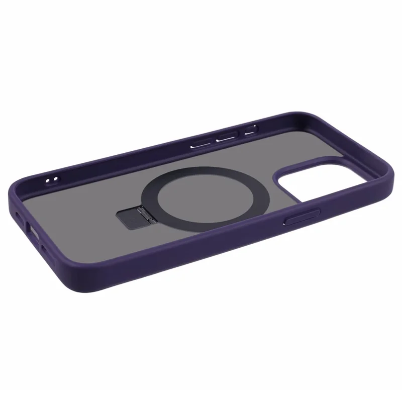 DFANS For iPhone 15 Pro Max Phone Case Magnetic Ring Kickstand Drop Protection Cover - Purple