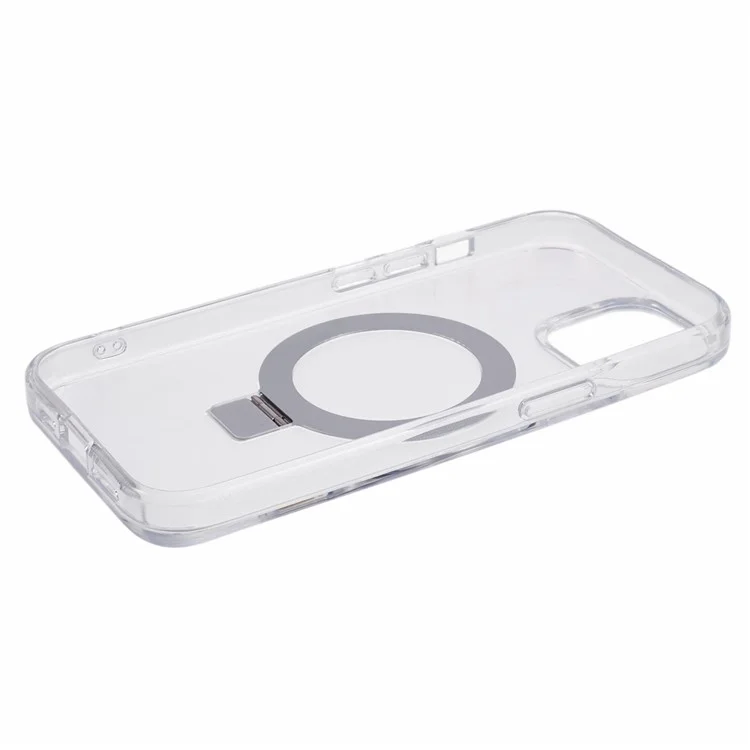 DFANS Pour iPhone 15 Étui de téléphone magnétique avec anneau de maintien et support - Transparent