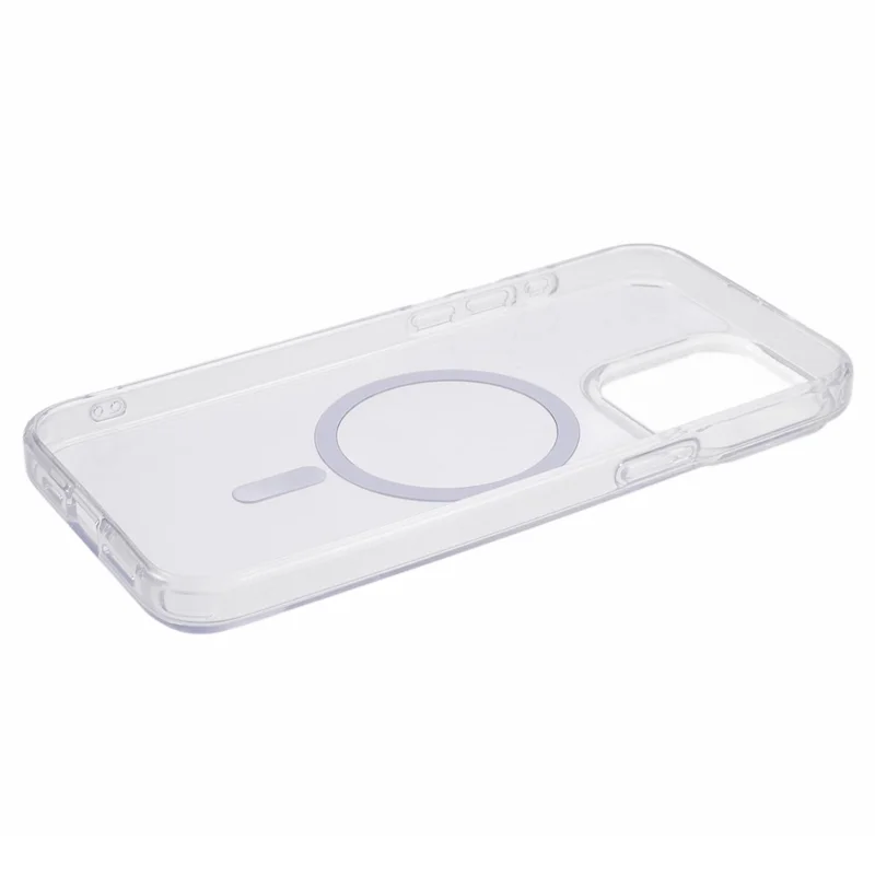 DFANS For iPhone 15 Pro Max Magnetic Phone Case Transparent PC+TPU Phone Cover