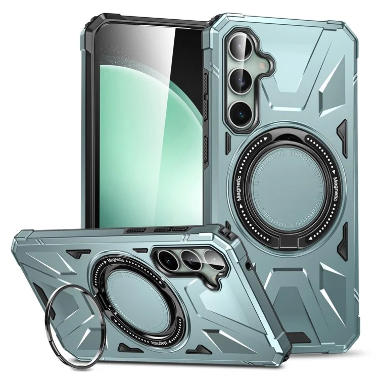 For Samsung Galaxy A15 5G Case Shock Absorbing TPU+PC Magnetic Smart Phone Cover - Green