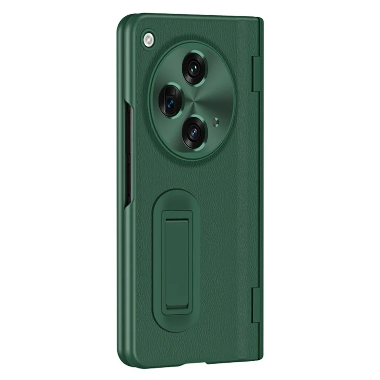Pour OnePlus Open / Oppo Find N3 5G Étui avec support Coque de téléphone Film en verre trempé - Vert