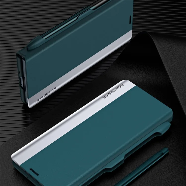 Para el OnePlus Open / Oppo Find N3 5G, funda de teléfono con electrochapado y soporte para bolígrafo - Verde
