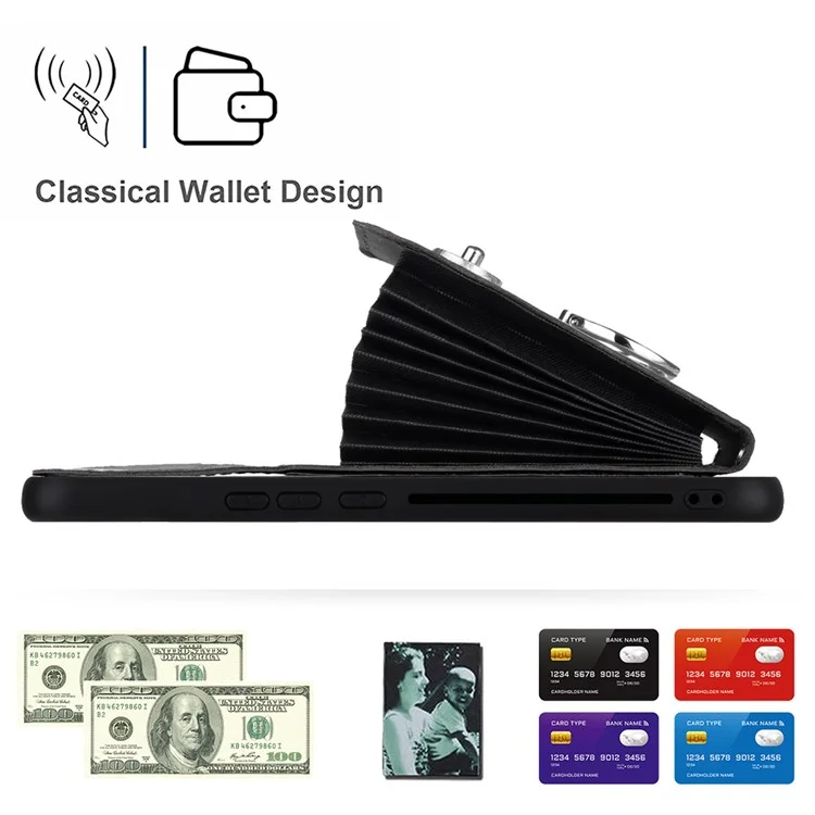 YB Leather Coating Series-7 for Honor X9a 5G / Magic5 Lite 5G Case Card Holder Smartphone Cover - Black