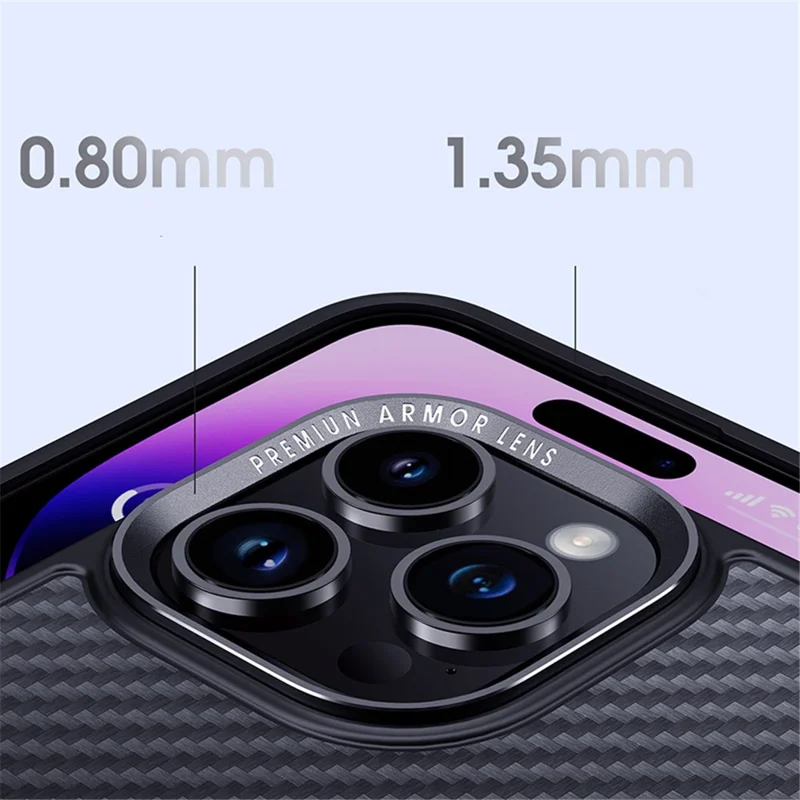 Aramid Fiber Shell for iPhone 15 Pro Case Carbon Fiber Texture Phone Cover Compatible with MagSafe