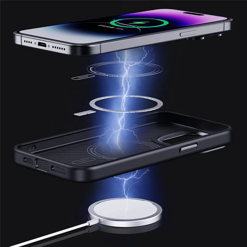 For iPhone 15 Case Compatible with MagSafe Aramid Fiber Slim-Fit Phone Phone Shell