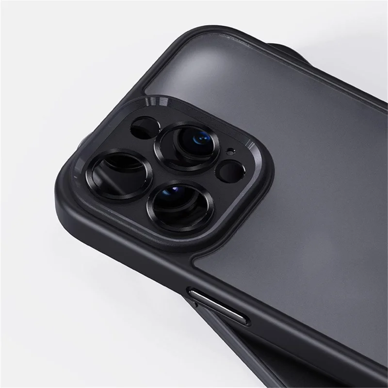 For iPhone 15 Pro Cover Precise Lens Cutout TPU+PC Anti-scratch Cell Phone Case - Titanium Blue