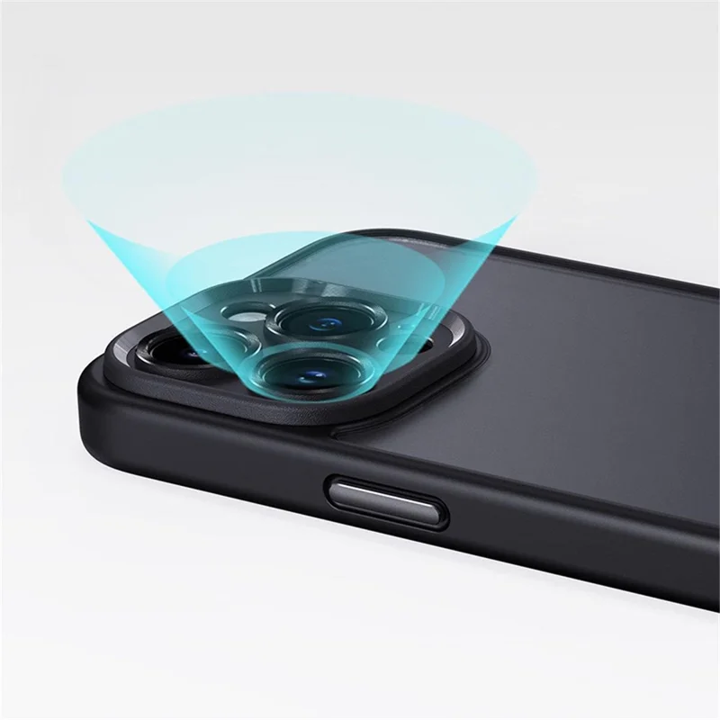 For iPhone 15 Pro Cover Precise Lens Cutout TPU+PC Anti-scratch Cell Phone Case - Blackish Green