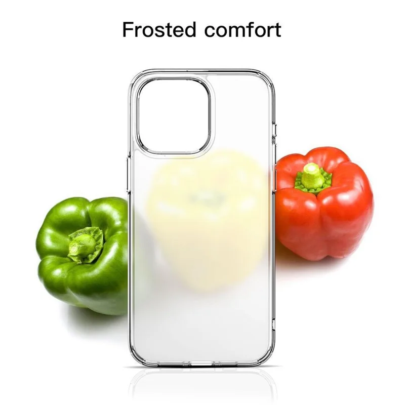 For iPhone 15 Cell Phone Cases Shockproof Matte TPU+PC Back Cover - Transparent Titanium Blue