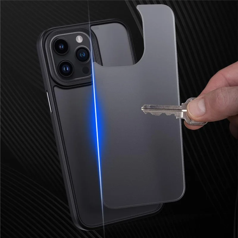 For iPhone 15 Pro Cell Phone Cases Aluminum Alloy Camera Frame TPU+PC Cover - Pink