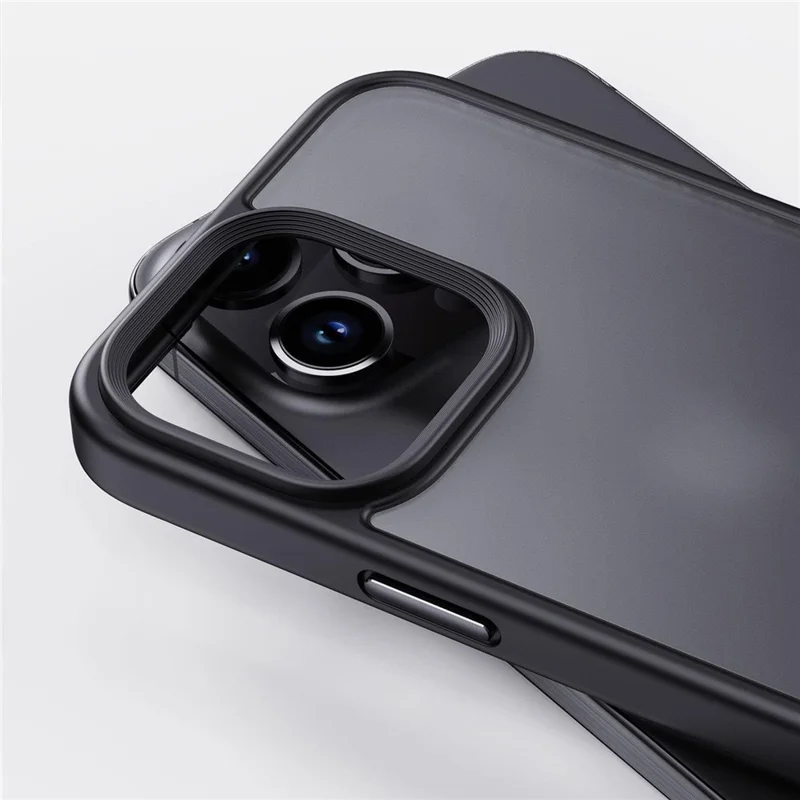 For iPhone 15 Pro Max Cell Phone Cases Aluminum Alloy Camera Frame TPU+PC Anti-drop Cover - Titanium Blue