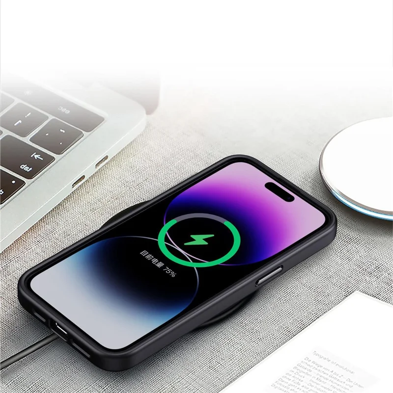 For iPhone 15 Pro Max Cell Phone Cases Aluminum Alloy Camera Frame TPU+PC Anti-drop Cover - Blackish Green