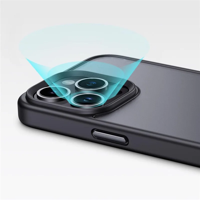 For iPhone 15 Pro Max Cell Phone Cases Aluminum Alloy Camera Frame TPU+PC Anti-drop Cover - Light Purple