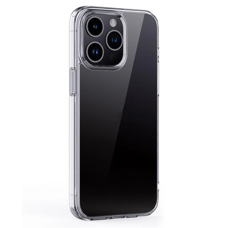 Cell Phone Cases for iPhone 15 Pro Crystal Clear TPU+PC Anti-fall Back Cover - Transparent