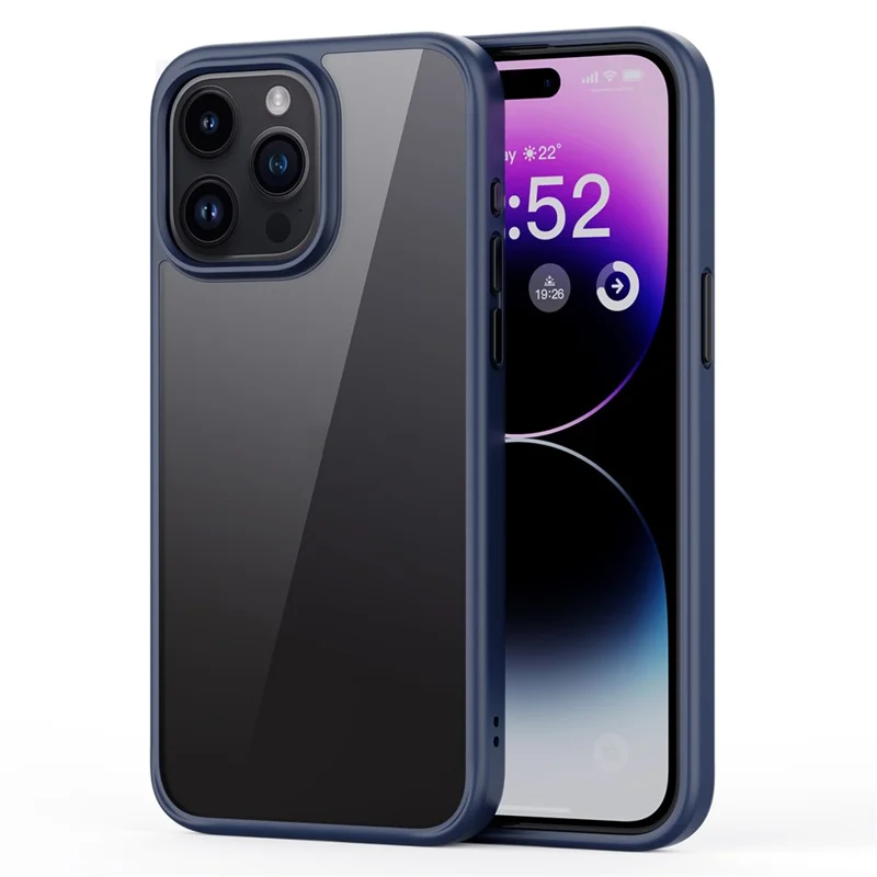 Cell Phone Cases for iPhone 15 Pro Max Bump Proof TPU+PC Cover - Blue