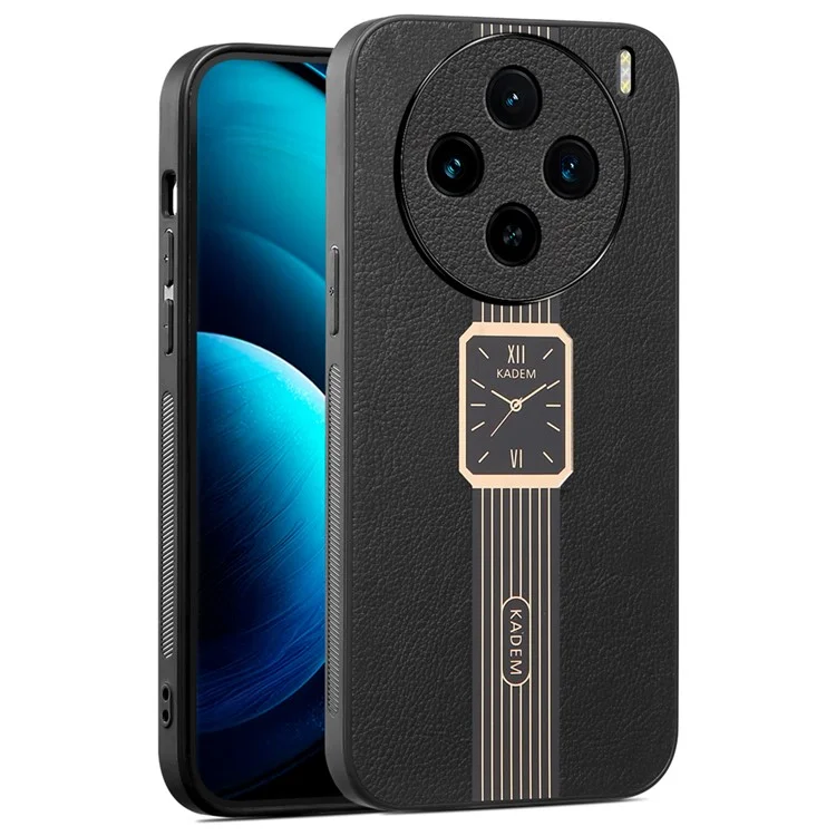 KADEM Para o vivo X100 Pro 5G Case Bump Proof Electroplating Cell Phone Cover - Preto